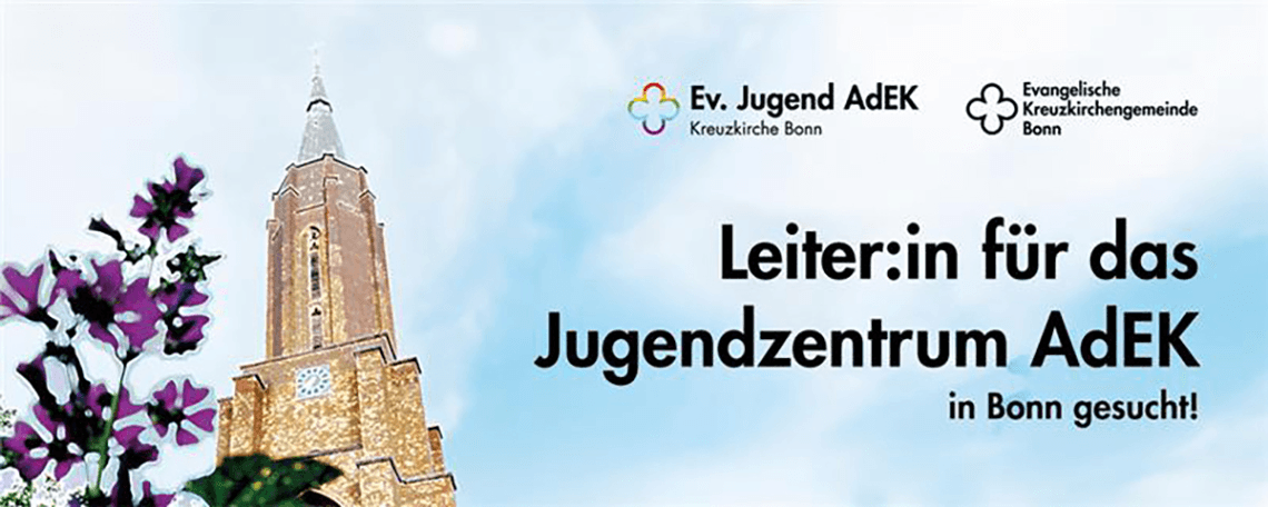 Leiter:in für das Jugendzentrum AdEK in Bonn gesucht bei Evangelische Kreuzkirchengemeinde Bonn