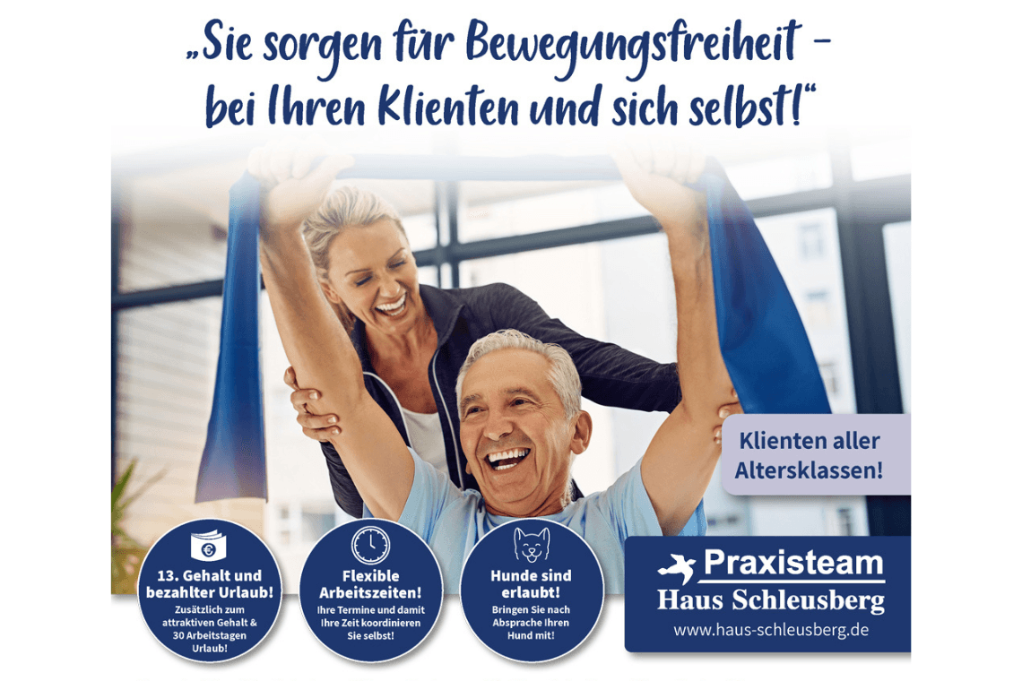 Physiotherapeut (m/w/d) bei Senioren-und Therapiezentrum „Haus Schleusberg“ GmbH