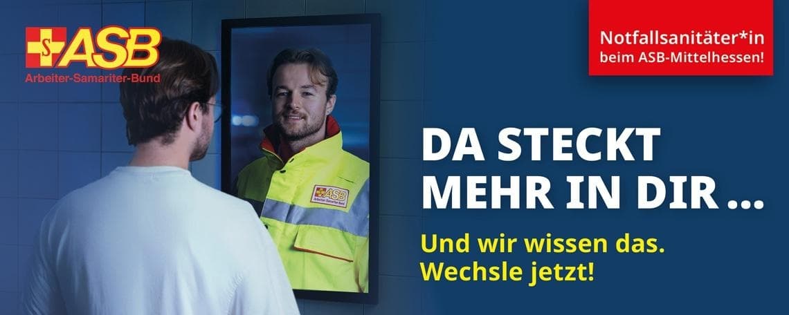 Notfallsanitäter (m/w/d) beim ASB-Mittelhessen bei Arbeiter-Samariter-Bund Regionalverband Mittelhessen