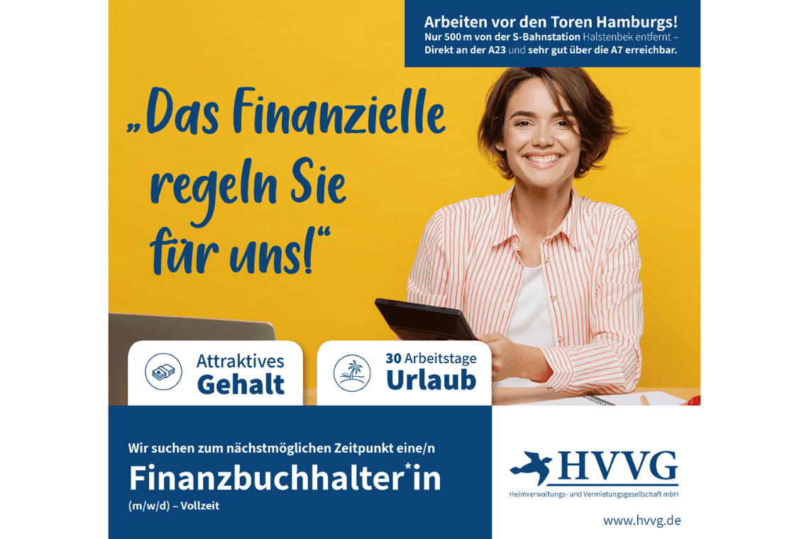 Finanzbuchhalter / Finanzbuchhalterin (m/w/d) bei HVVG Heimverwaltungs- und Vermietungsgesellschaft mbH