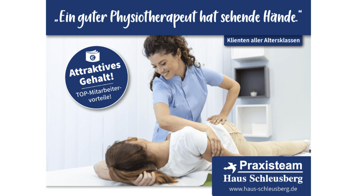 Physiotherapeut / Physiotherapeutin (m/w/d) für unsere eigenständige Praxis bei Senioren-und Therapiezentrum „Haus Schleusberg“ GmbH