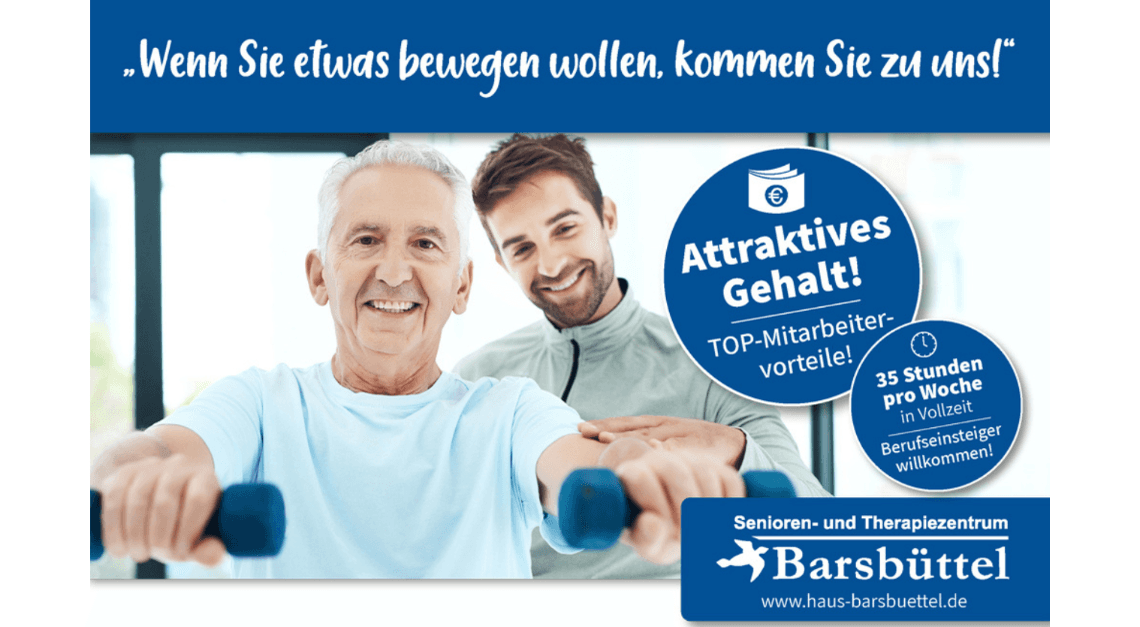 Ergotherapeut / Ergotherapeutin (m/w/d) – Voll- oder Teilzeit für unsere eigenständige Praxis bei Senioren- und Therapiezentrum Barsbüttel GmbH