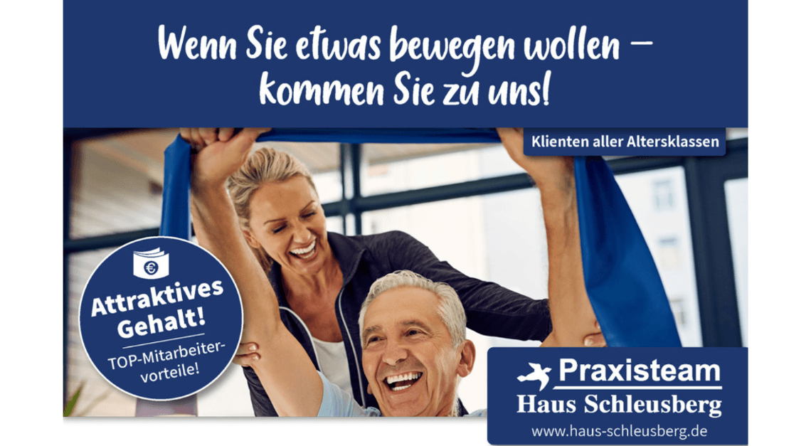Ergotherapeut / Ergotherapeutin (m/w/d) für unsere eigenständige Praxis bei Senioren-und Therapiezentrum „Haus Schleusberg“ GmbH