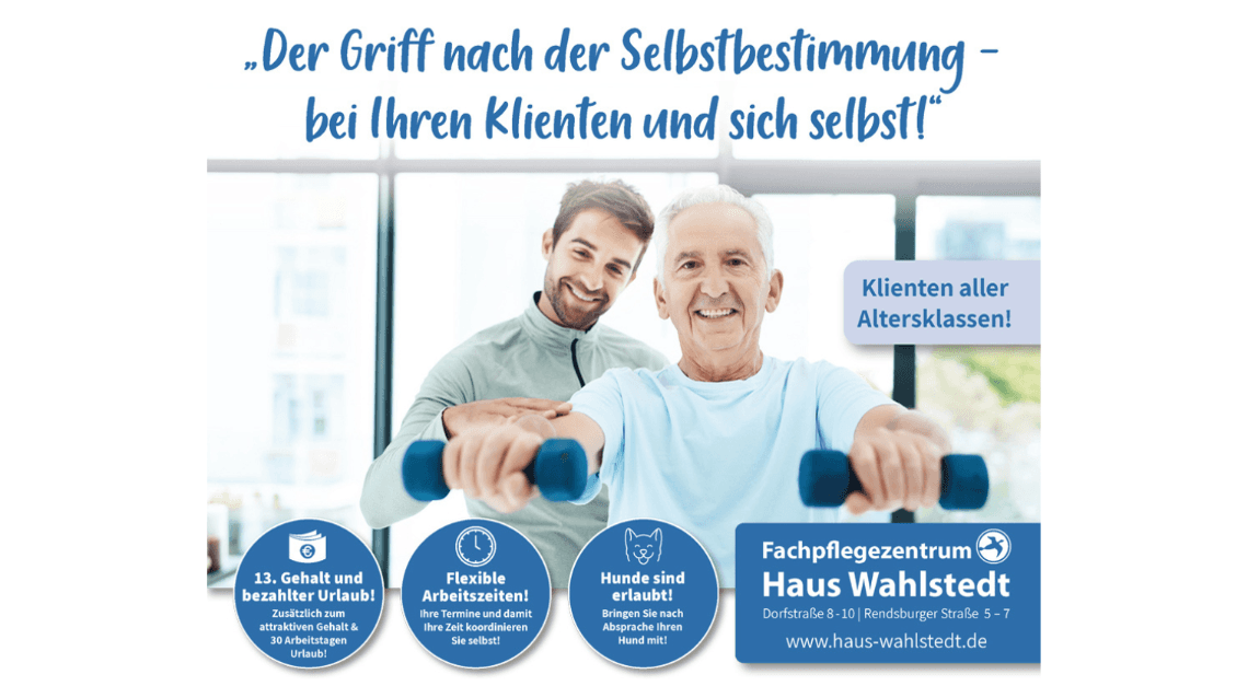 Ergotherapeut / Ergotherapeutin (m/w/d) Voll- oder Teilzeit bei Fachpflegezentrum Haus Wahlstedt