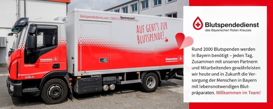 Fahrer / Quereinsteiger (m/w/d) bei Blutspendedienst des Bayerischen Roten Kreuzes gemeinnützige GmbH