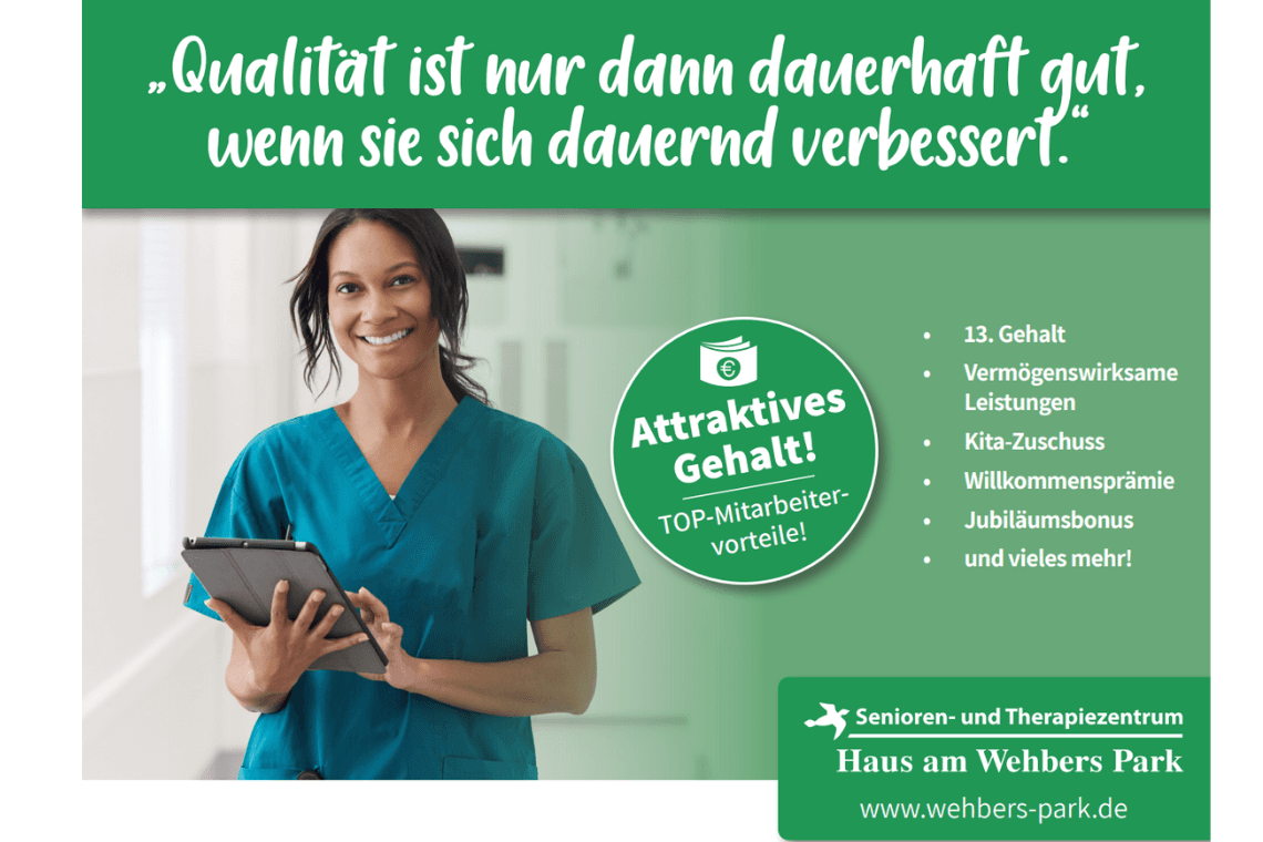 Qualitätsbeauftragter (m/w/d) bei Senioren-und Therapiezentrum Haus am Wehbers Park