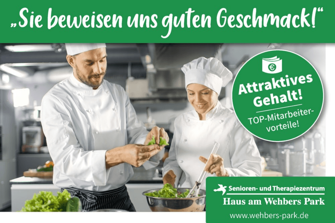 Koch / Köchin als stellv. Küchenleitung (m/w/d) bei Senioren-und Therapiezentrum Haus am Wehbers Park