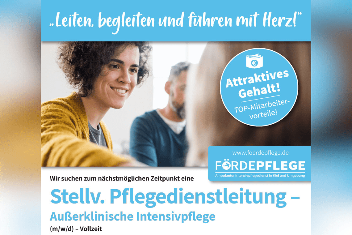 Stellv. Pflegedienstleitung – Außerklinische Intensivpflege (m/w/d) bei Fördepflege GmbH