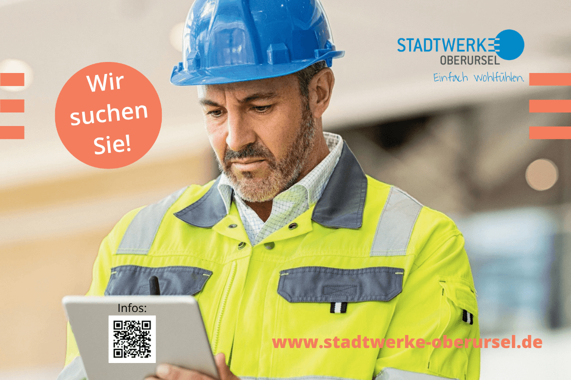 Anlagenmechaniker Rohrsystemtechnik als Baubeauftragter / Maßnahmenüberwacher & Technischer Sachbearbeiter (m/w/d) bei Stadtwerke Oberursel (Taunus) GmbH
