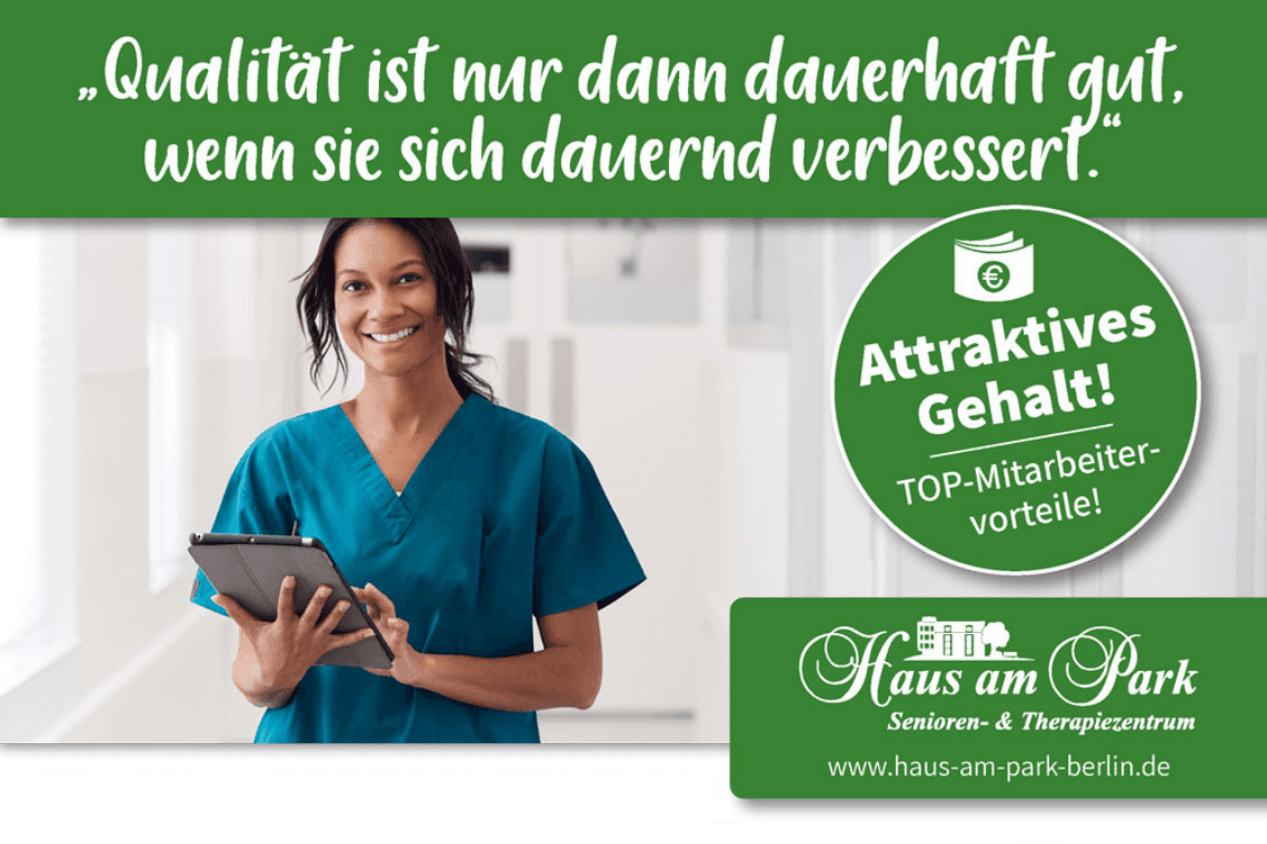 Qualitätsbeauftragter / Qualitätsbeauftragte (m/w/d) bei Senioren-und Therapiezentrum Haus am Park GmbH
