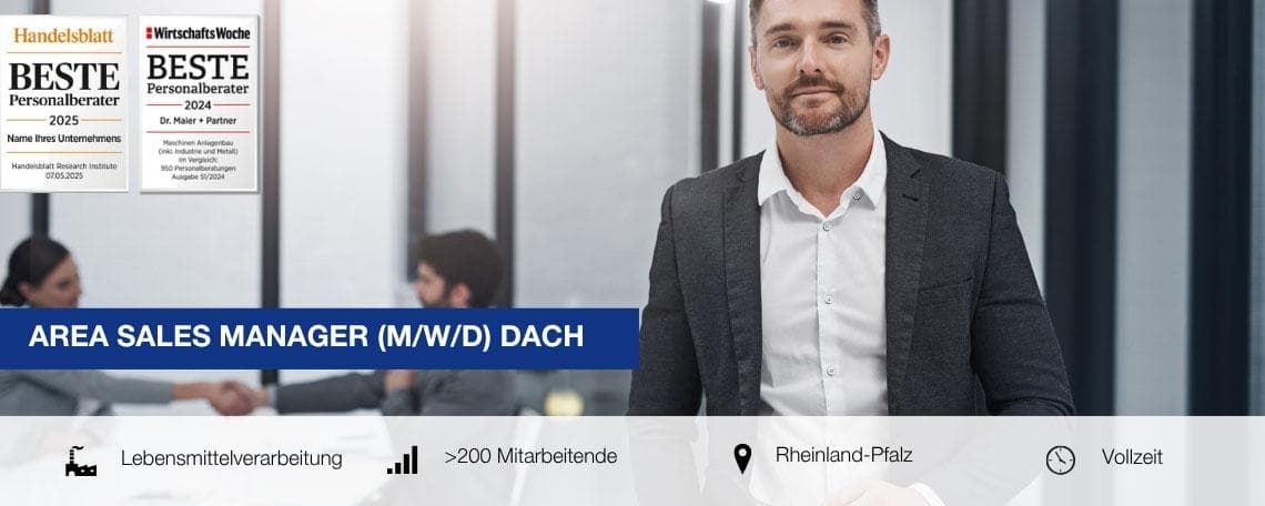Area Sales Manager (m/w/d) DACH bei Dr. Maier + Partner Executive Search GmbH
