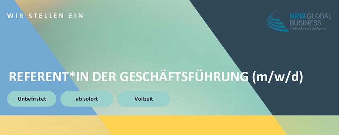 Referent*in der Geschäftsführung (m/w/d) bei NRW.Global Business GmbH