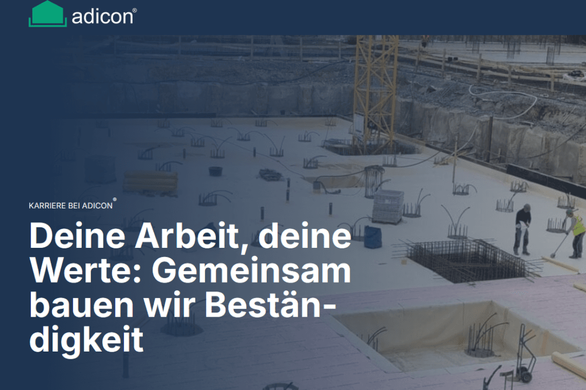 Bautechniker (m/w/d) – Schwerpunkt Technische Zeichnung bei adicon® Gesellschaft für Bauwerksabdichtungen mbH