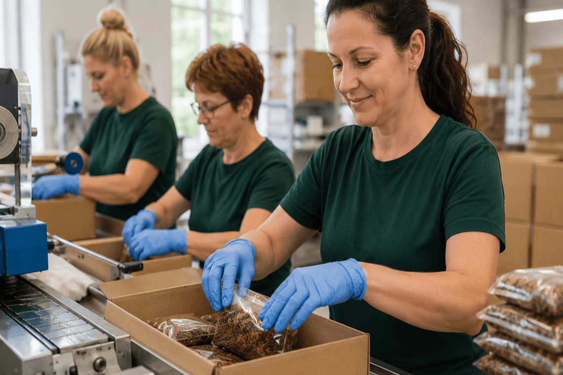 Mitarbeiterinnen / Produktionshelferinnen (m/w/d) für leichte Tätigkeiten gesucht - € 100,00 Prämie* bei WWL-flex GmbH & Co. KG