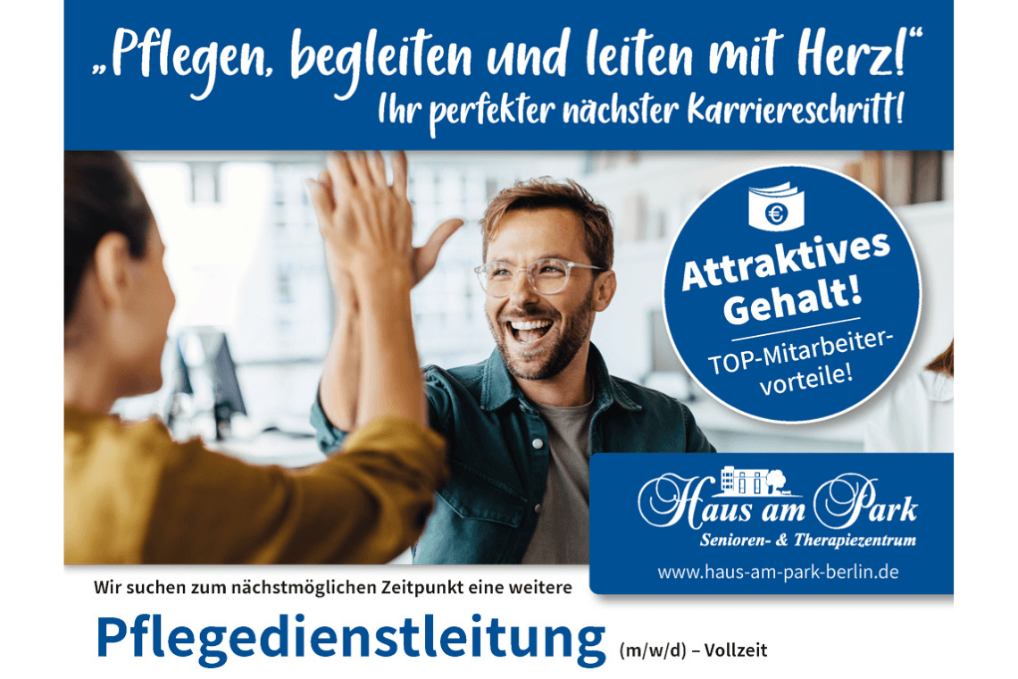 Pflegedienstleitung (m/w/d) bei Senioren-und Therapiezentrum Haus am Park GmbH