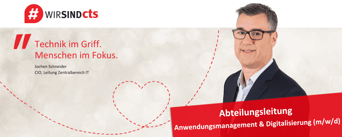 Abteilungsleitung (w/m/d) Anwendungsmanagement & Digitalisierung bei Caritas Trägergesellschaft Saarbrücken mbH (cts)